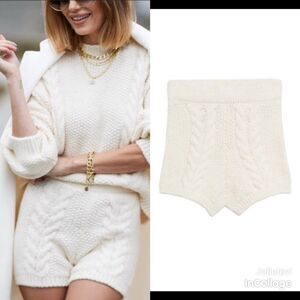 MNG Cable-knit shorts